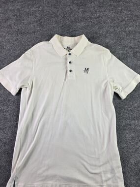 Robert Graham Little Devil Polo Shirt Men Large White Logo Golf